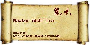 Mauter Abélia névjegykártya